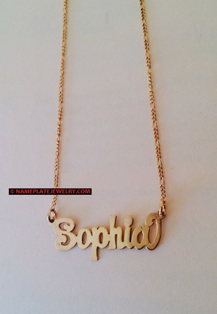 Kids Solid Real 10K Gold Name Plate (single plate) with free chain/ Personalized, High Polished